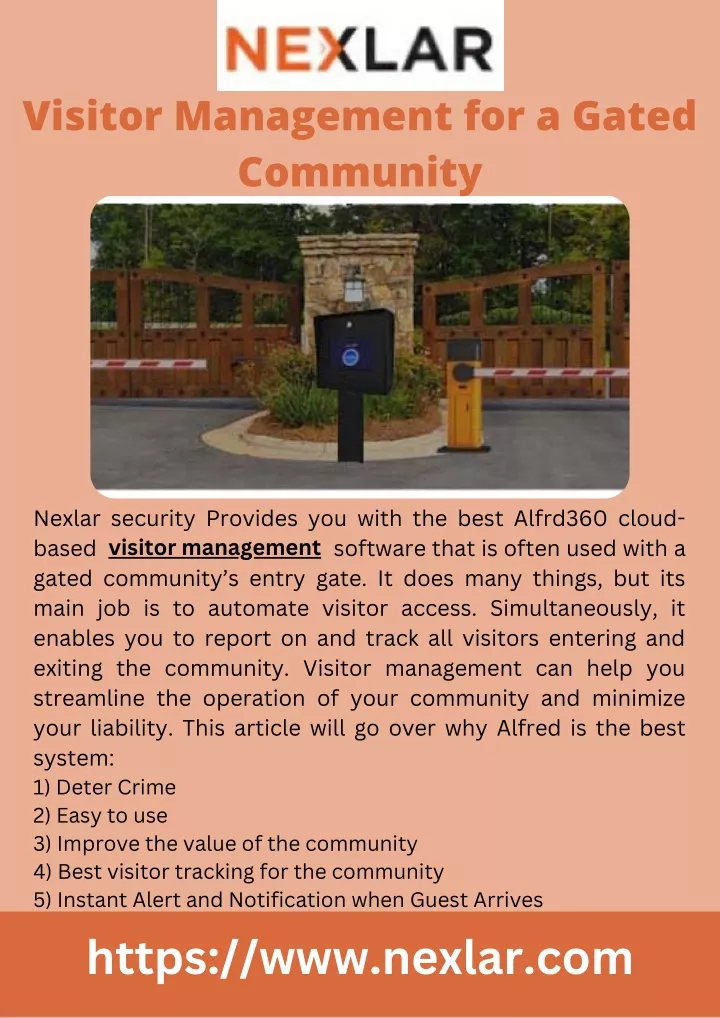 PPT - Visitor Management for a Gated Community PowerPoint Presentation ...