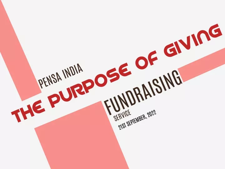 purpose of giving presentation