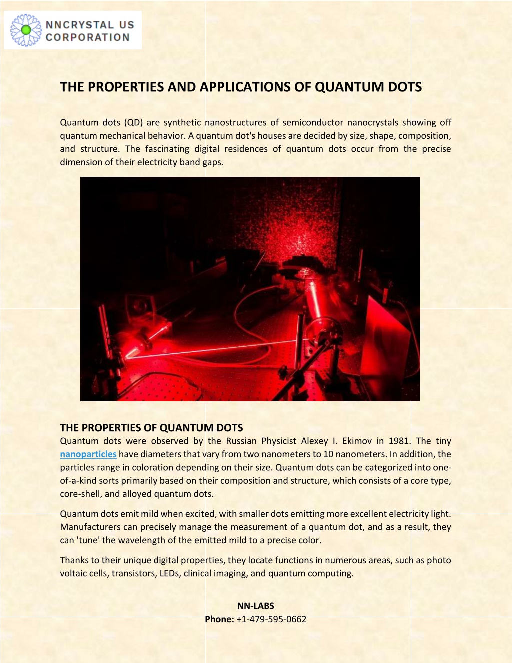 PPT - The Properties And Applications Of Quantum Dots PowerPoint ...