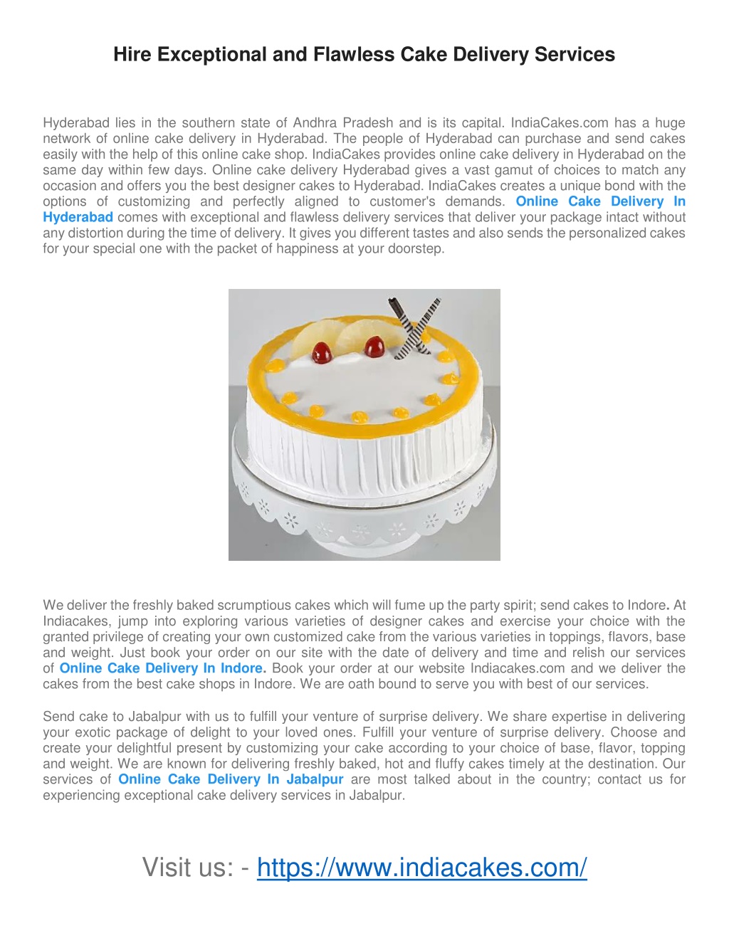 PPT Online Cake Delivery In Hyderabad PowerPoint Presentation, free