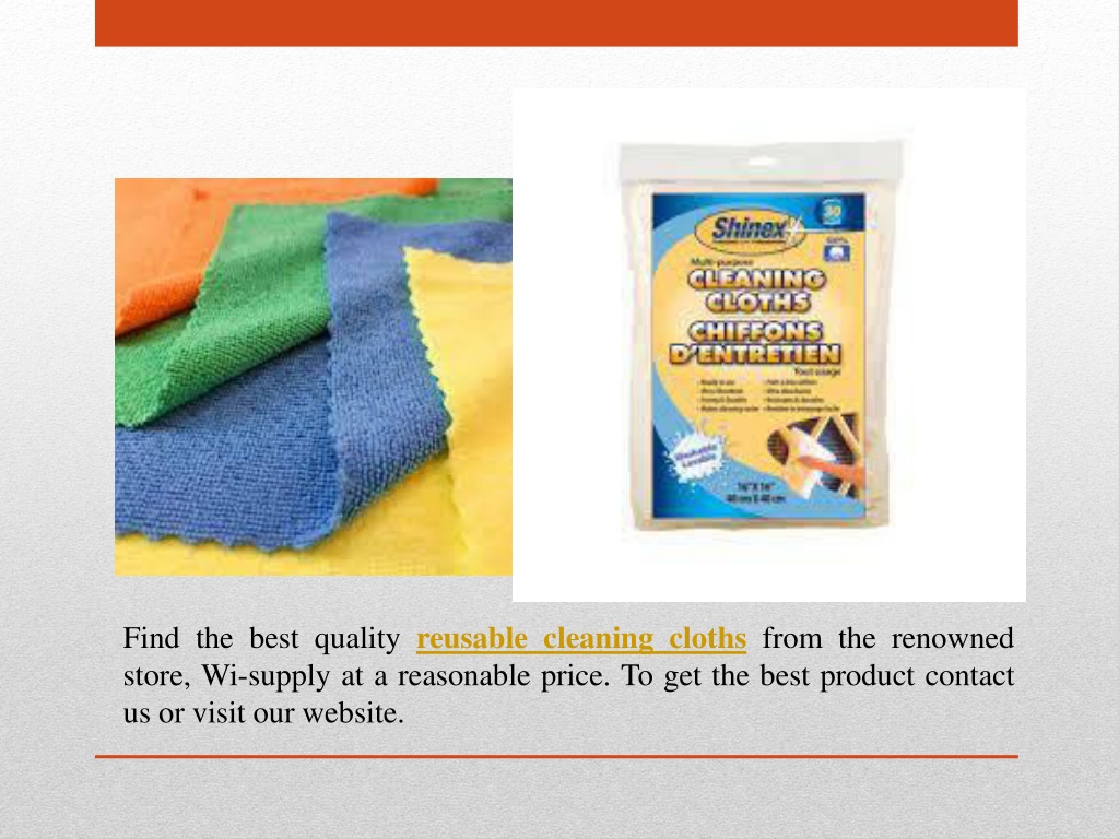 PPT Reusable Cleaning Cloths PowerPoint Presentation, free download