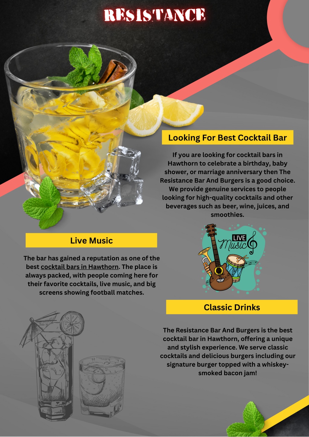 PPT Best Lounge & Cocktail Bars in Hawthorn The Resistance Bar And