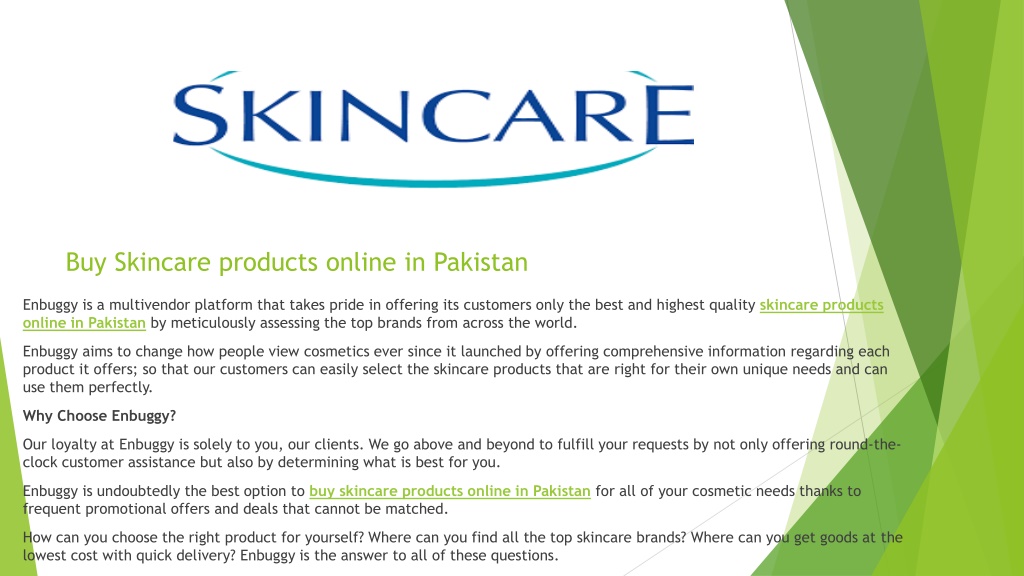 PPT - Buy Skincare products online in Pakistan PowerPoint Presentation 