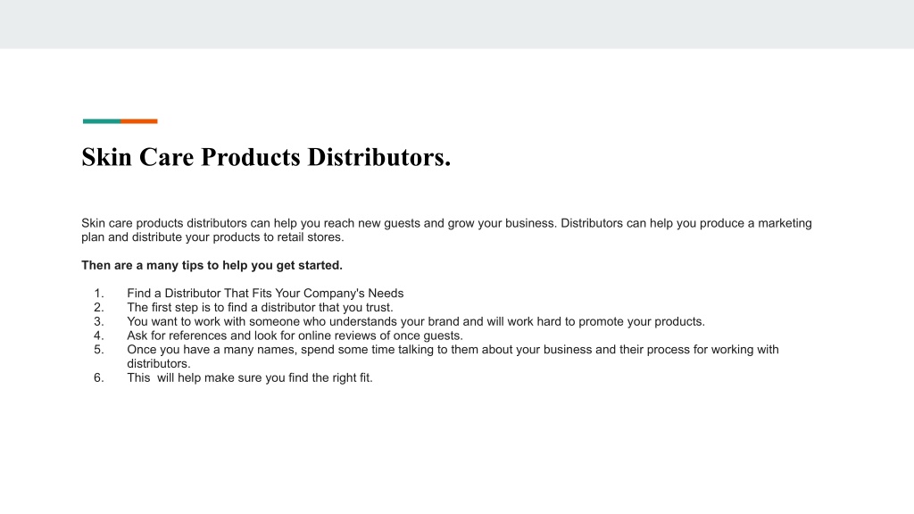 PPT - Skin Care Products Distributors PowerPoint Presentation, free 