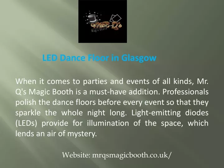 PPT LED Dance Floor in Glasgow PowerPoint Presentation, free download