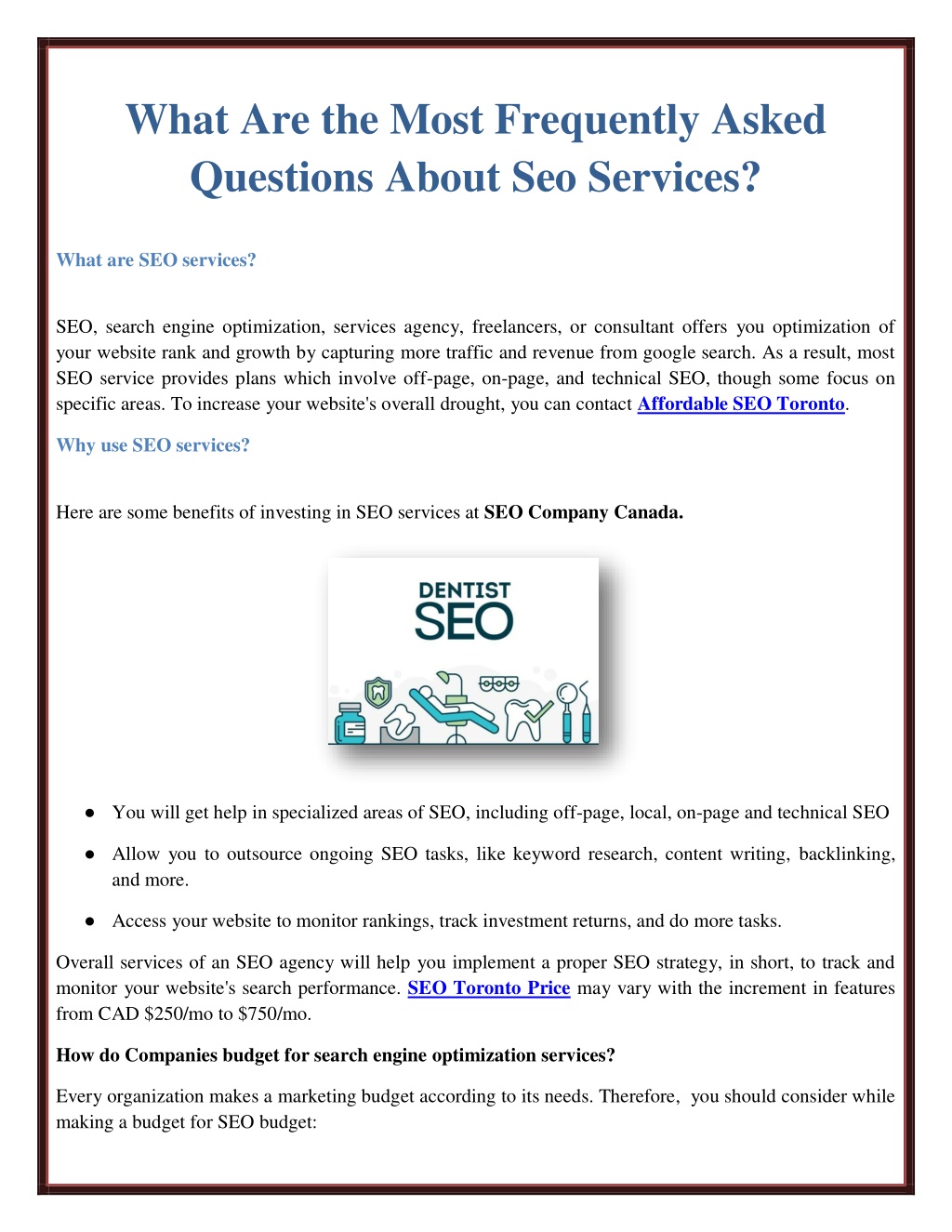 PPT - What Are The Most Frequently Asked Questions About Seo Services ...