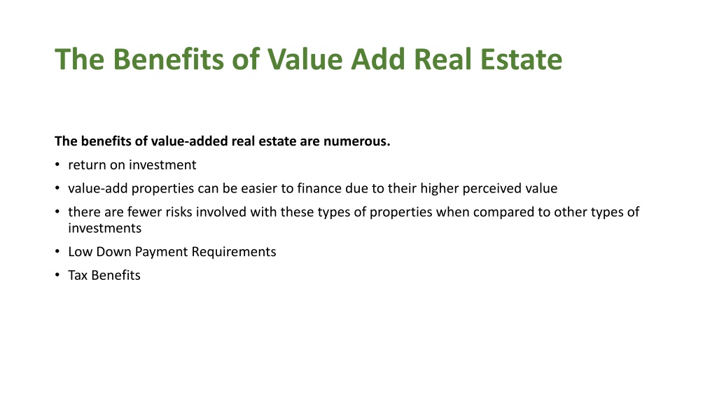 PPT - What Are Value Add Real Estate Properties? - Achieve Academy ...