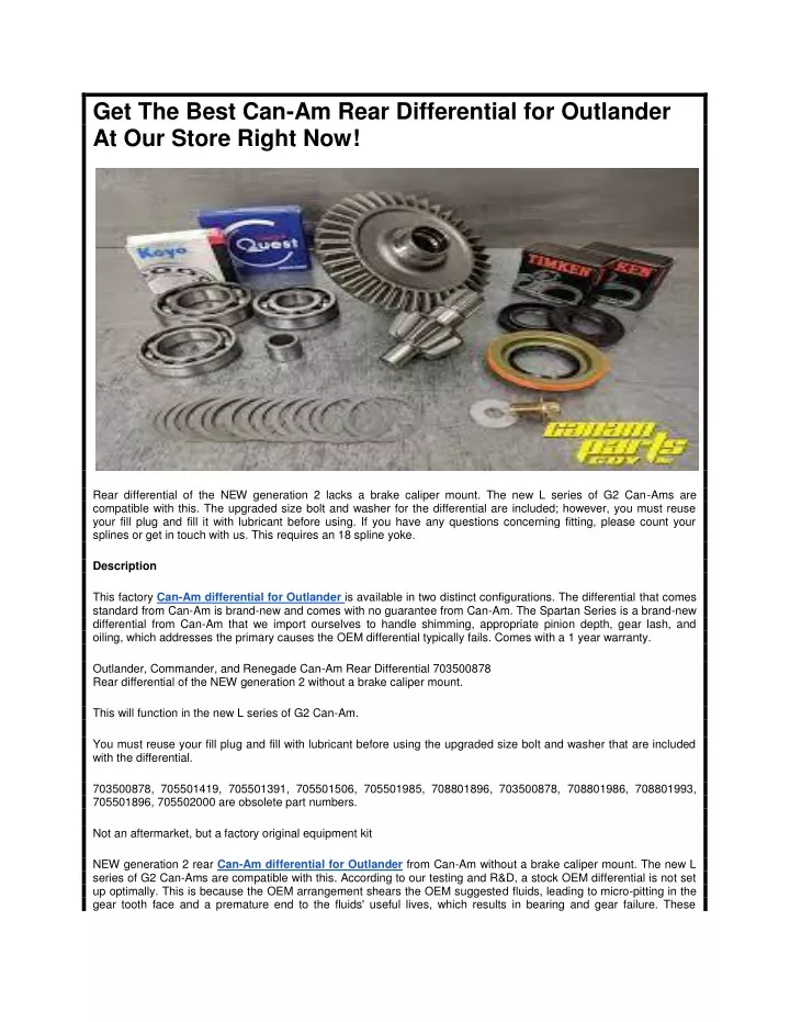 ppt-get-the-best-can-am-rear-differential-for-outlander-at-our-store