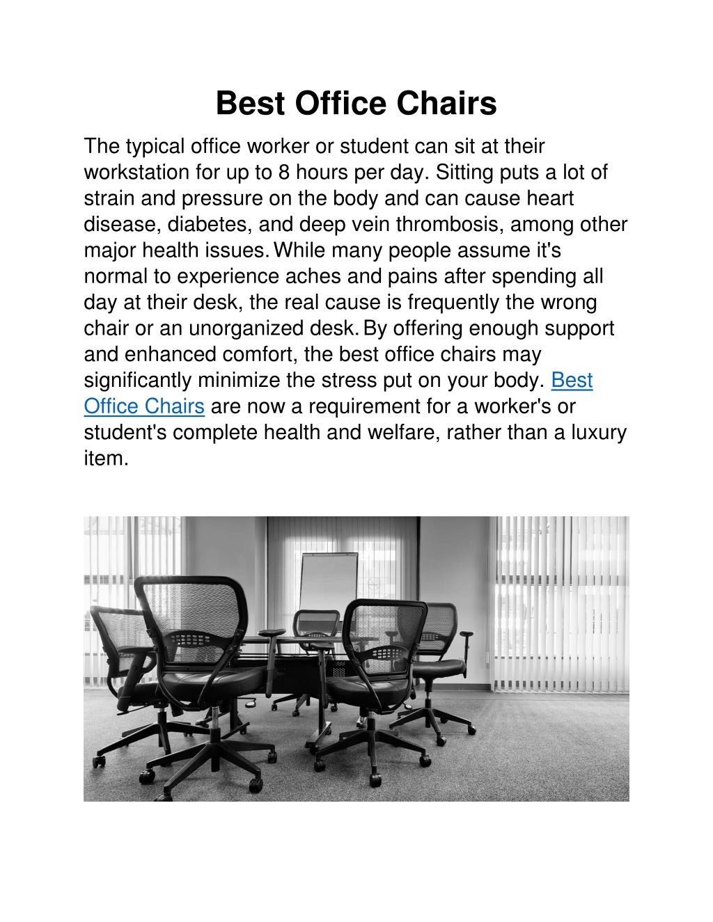 PPT BestOfficeChairs PowerPoint Presentation, free download ID