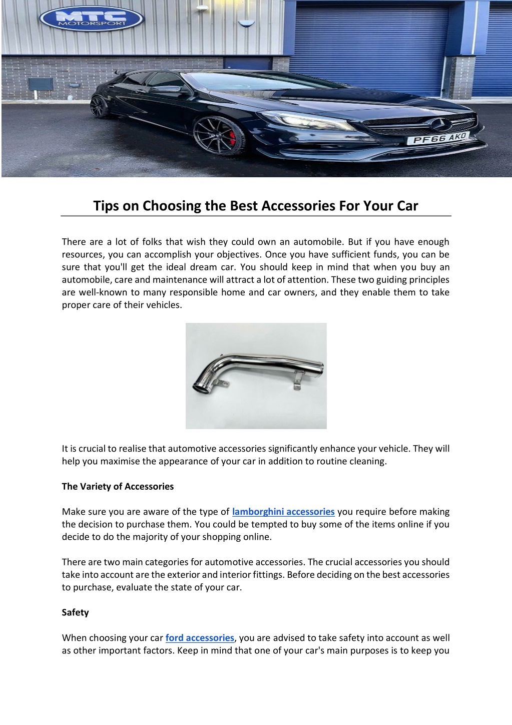PPT - Tips on Choosing the Best Accessories For Your CarThere are