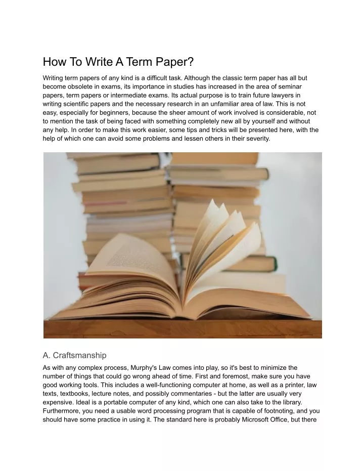 how to write a term paper englisches seminar 2