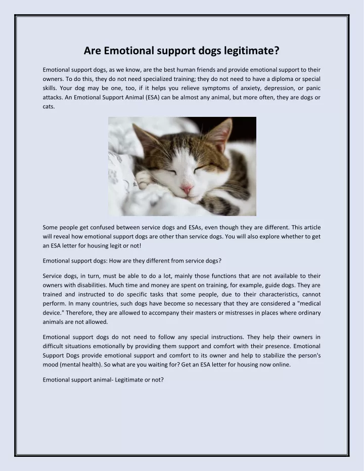 PPT Are Emotional Support Dogs Legitimate PowerPoint Presentation 