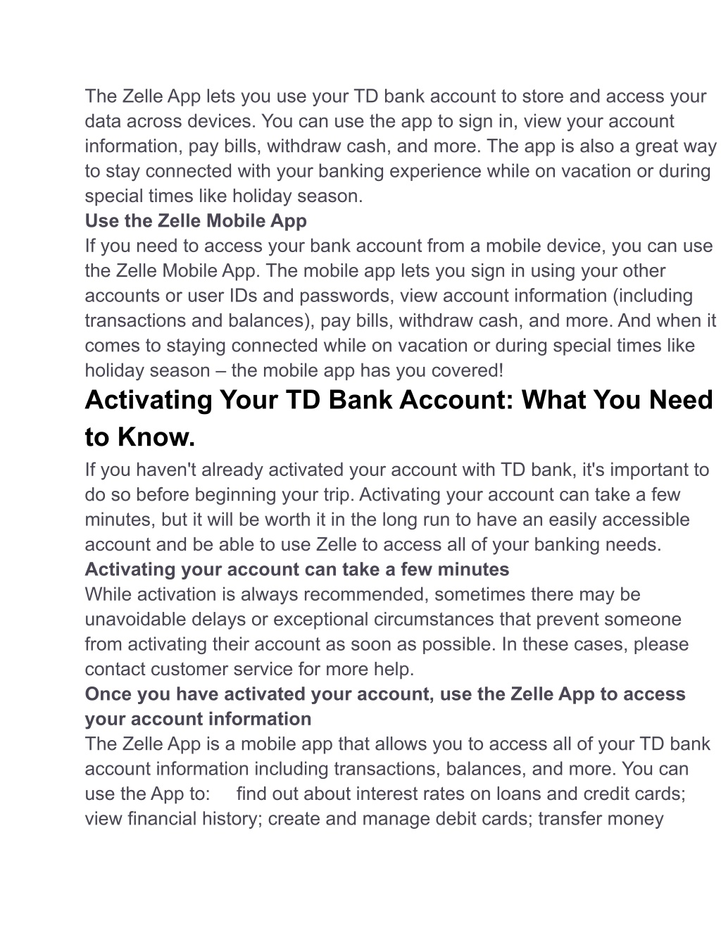 PPT Activate your TD Bank account and start using Zelle! PowerPoint