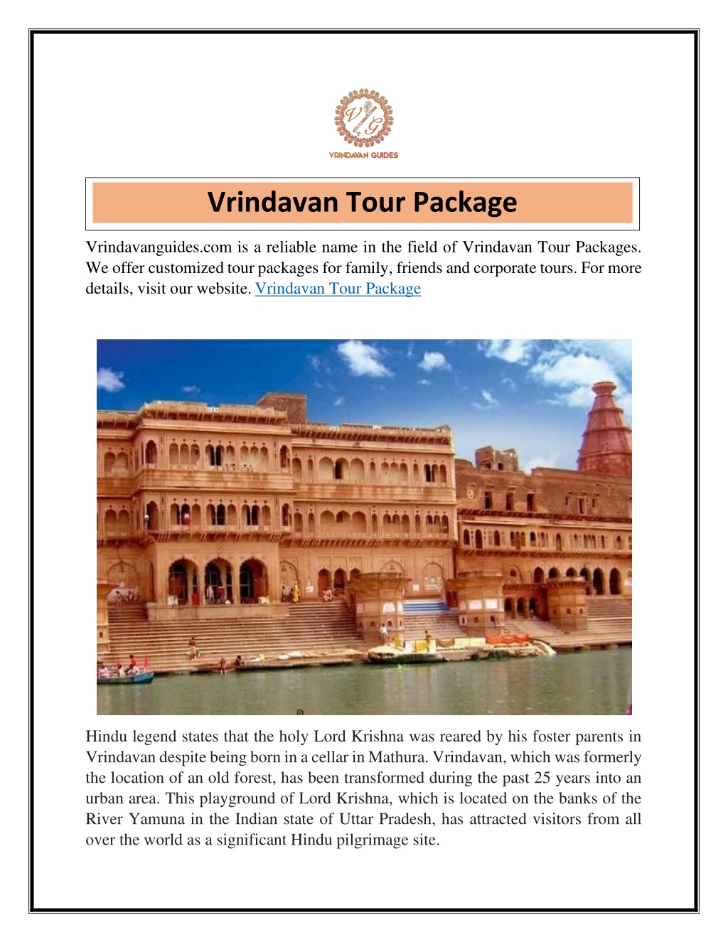 PPT - Vrindavan Tour Package Vrindavanguides PowerPoint Presentation ...