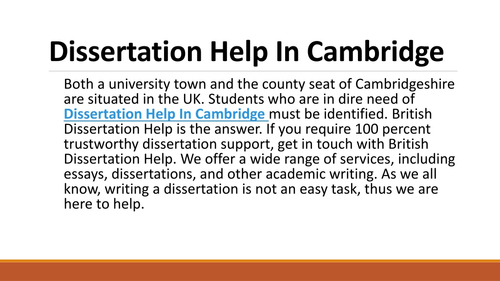 dissertation university cambridge