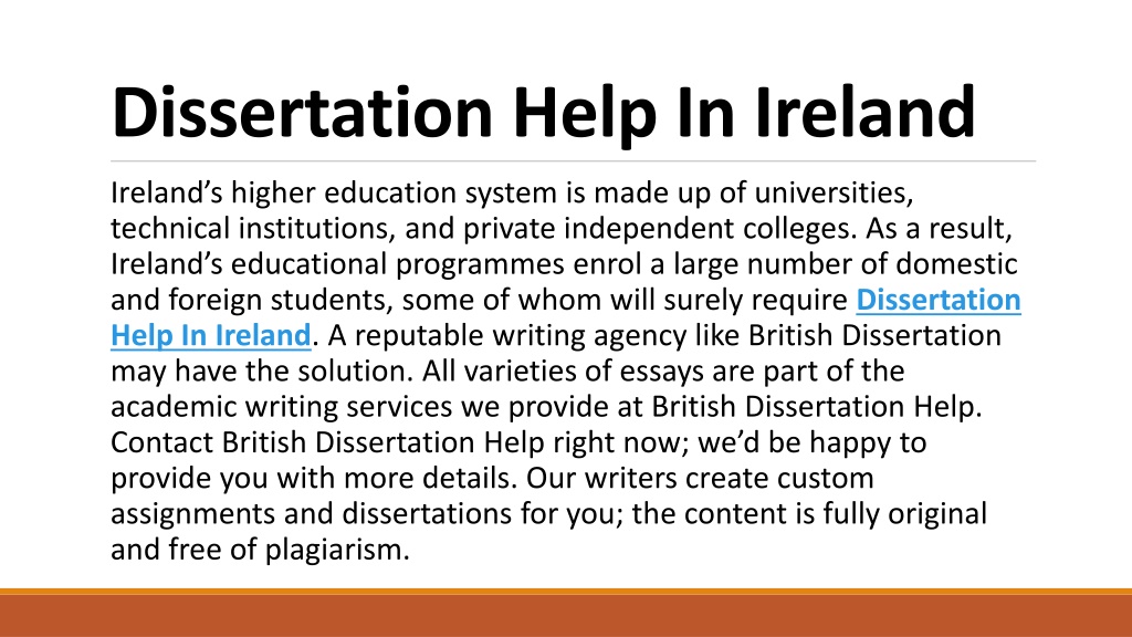 dissertation help ireland