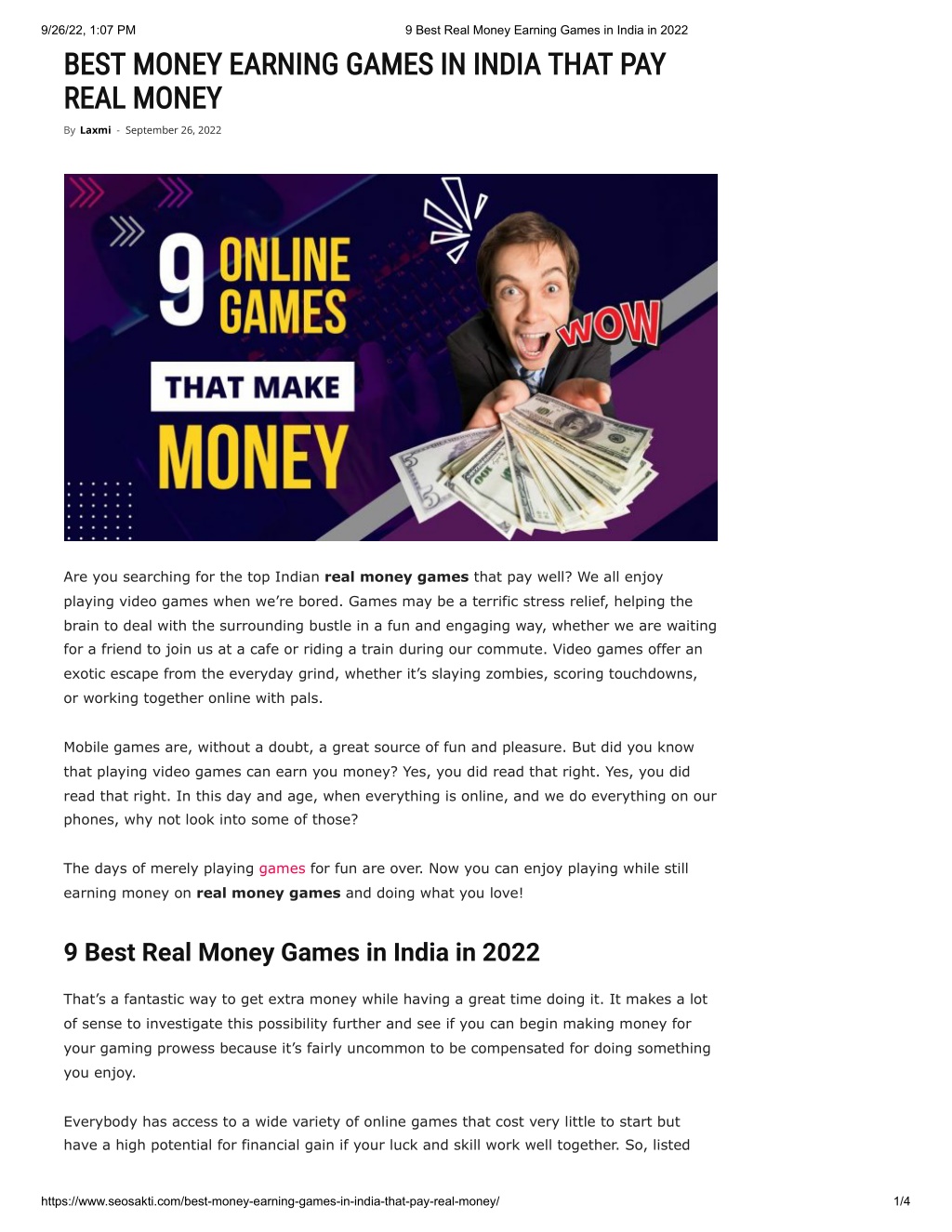 ppt-9-best-real-money-earning-games-in-india-in-2022-powerpoint