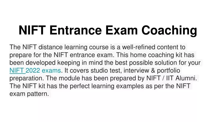 ppt-nift-entrance-exam-coaching-powerpoint-presentation-free