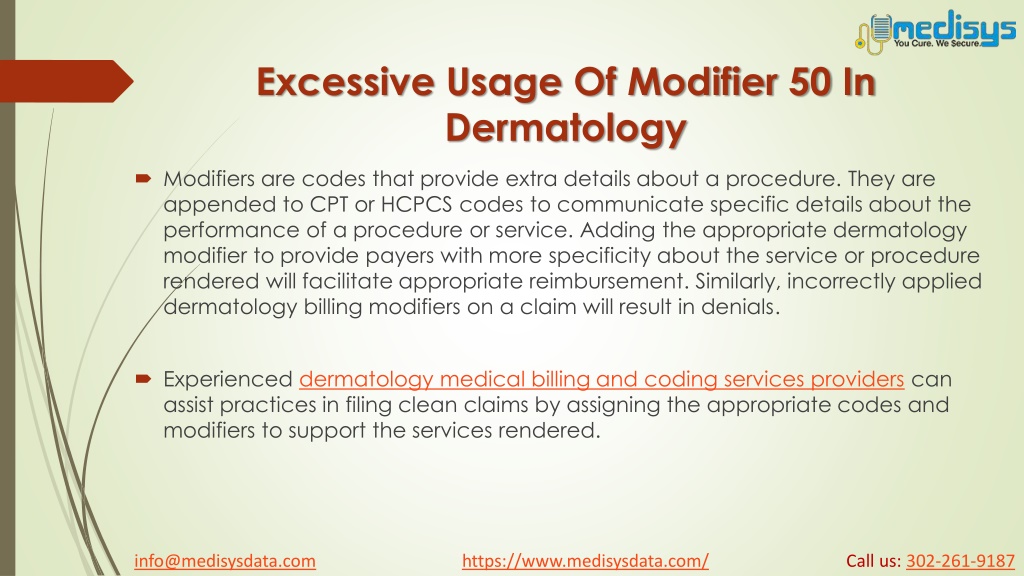 PPT - Excessive Usage Of Modifier 50 In Dermatology PowerPoint ...