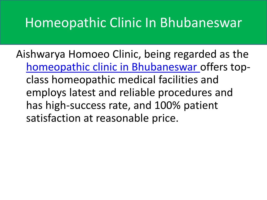 PPT - Homeopathic Clinic In Bhubaneswar PowerPoint Presentation, Free ...