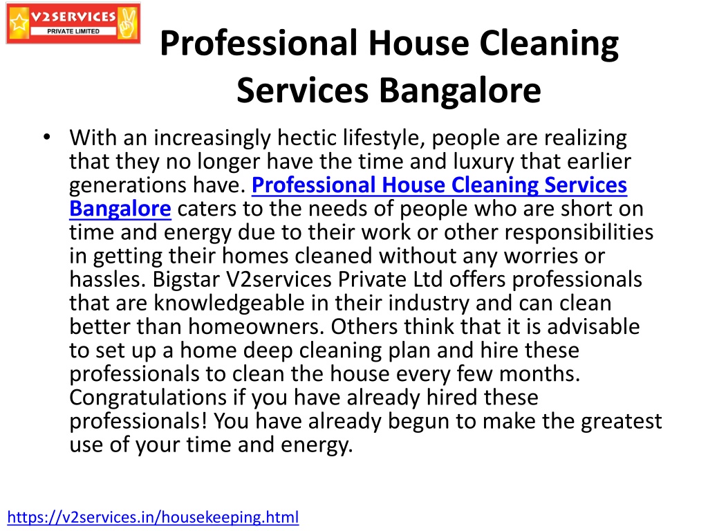 PPT Professional House Cleaning Services Bangalore PowerPoint Presentation ID11634755