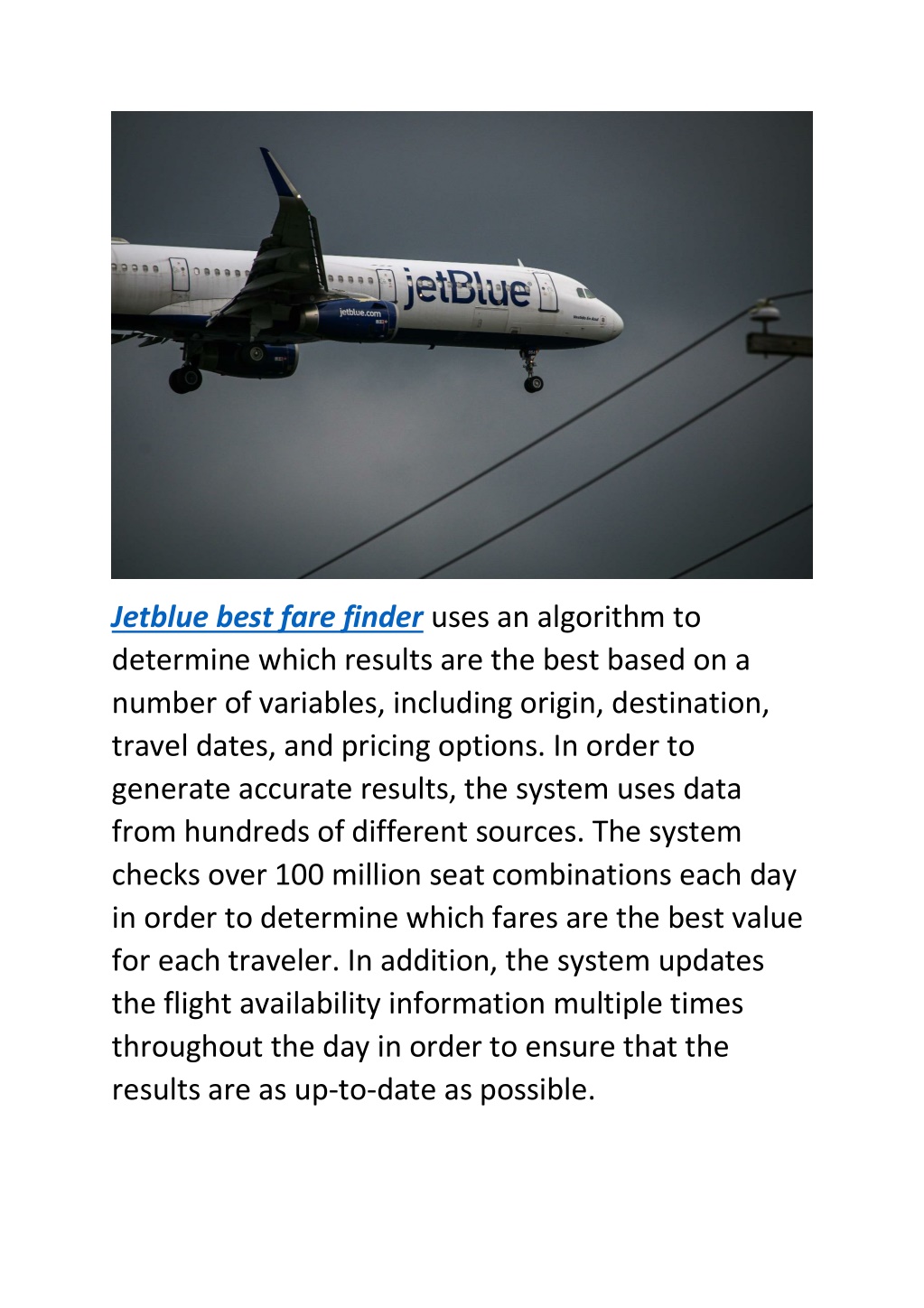 PPT Things To Know About Jetblue Best Fare Finder PowerPoint