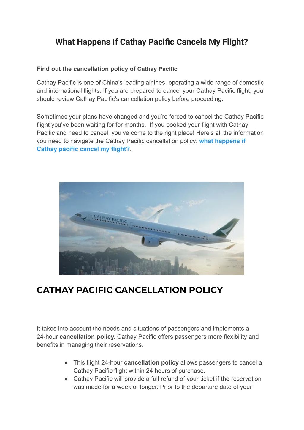 PPT - What Happens If Cathay Pacific Cancels My Flight? PowerPoint ...