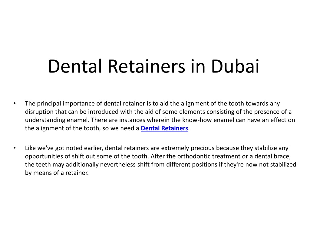 PPT Dental Retainers Dubai PowerPoint Presentation, free download