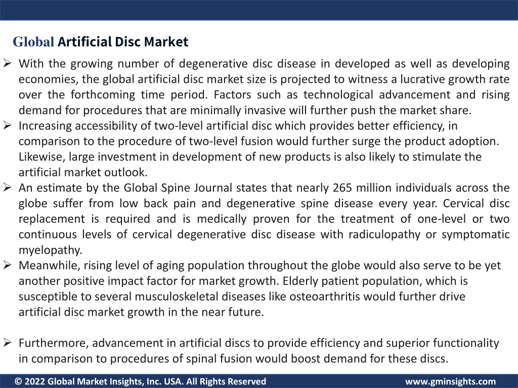 PPT - Artificial Disc Market PowerPoint Presentation, Free Download ...