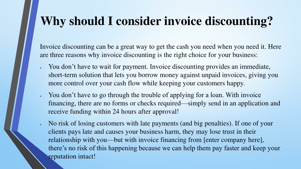 PPT - Invoice Discounting What It Is, How It Works, And Why You Need It ...