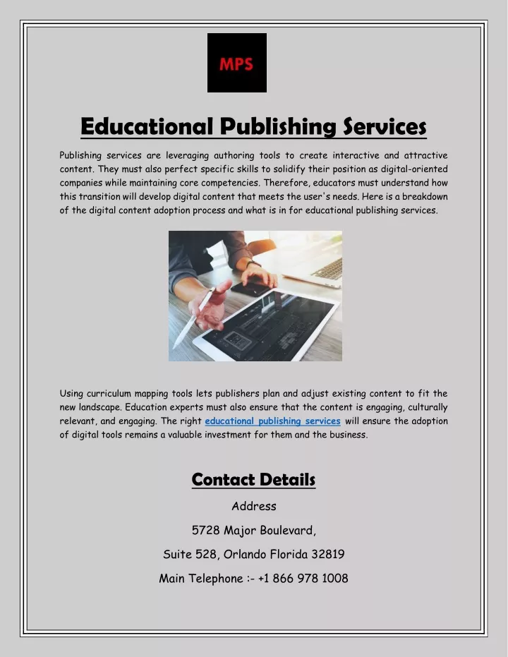 PPT Educational Publishing Services PowerPoint Presentation, free