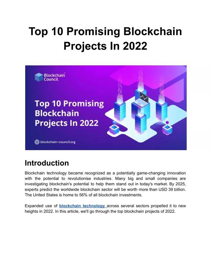 promising blockchain projects