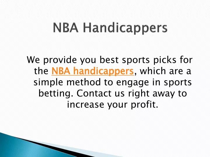 PPT NBA Handicappers PowerPoint Presentation, free download ID11640738