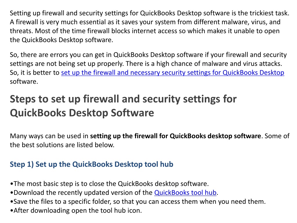 PPT Add and Configure QuickBooks Firewall Ports and Security Settings