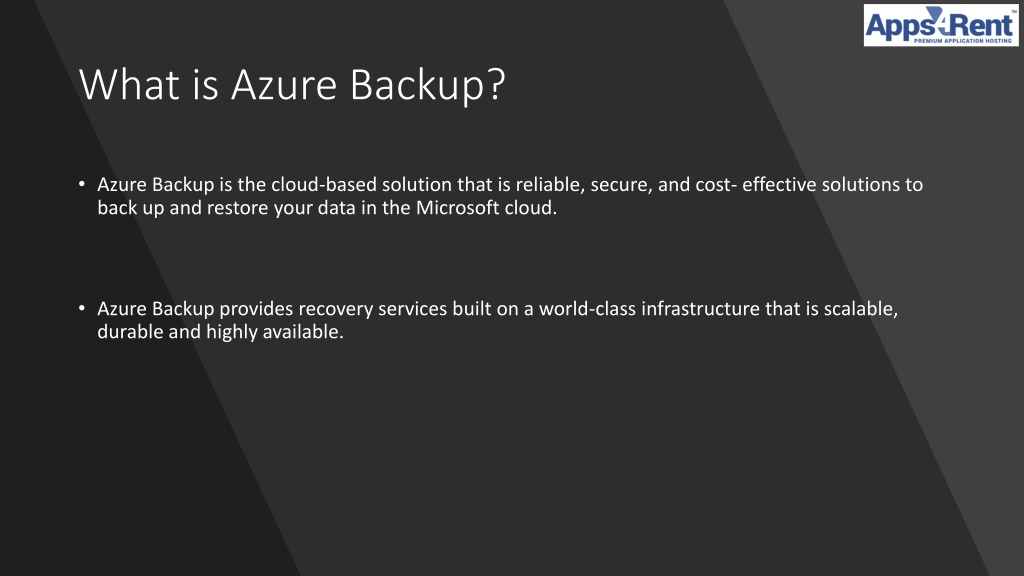 PPT - Azure Backup Services PowerPoint Presentation, free download - ID ...