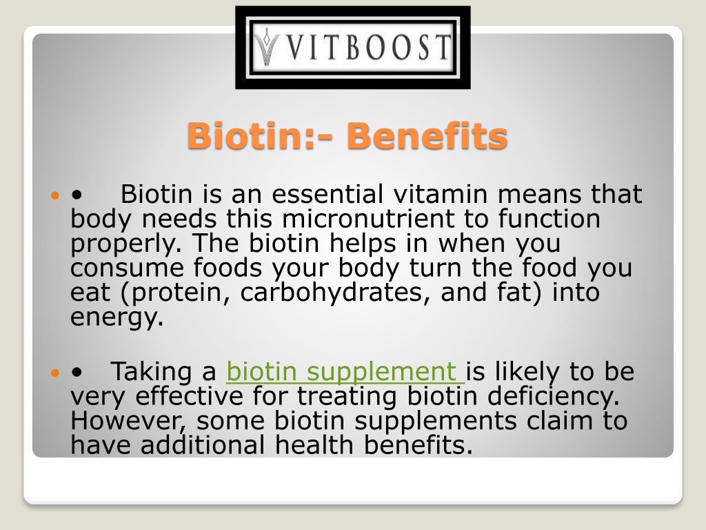 PPT - Biotin Supplement PowerPoint Presentation, Free Download - ID ...