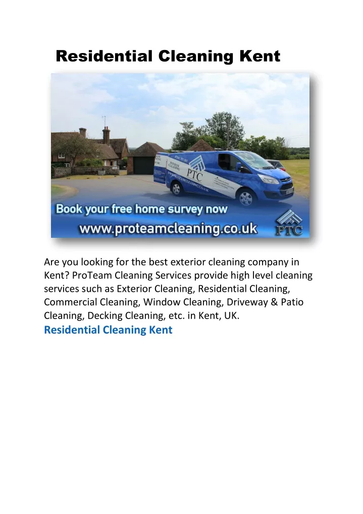 PPT Residential Cleaning Kent PowerPoint Presentation, free download