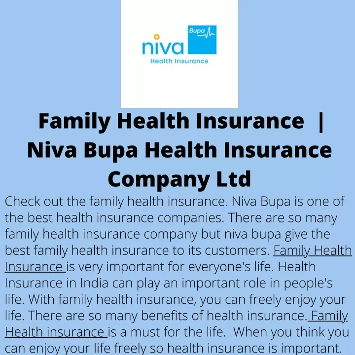 ppt-family-health-insurance-niva-bupa-health-insurance-company-ltd