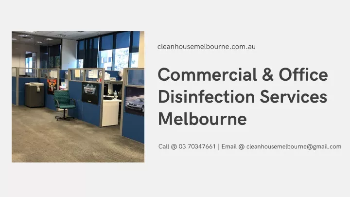 Commercial & Office Disinfection Services Melbourne 