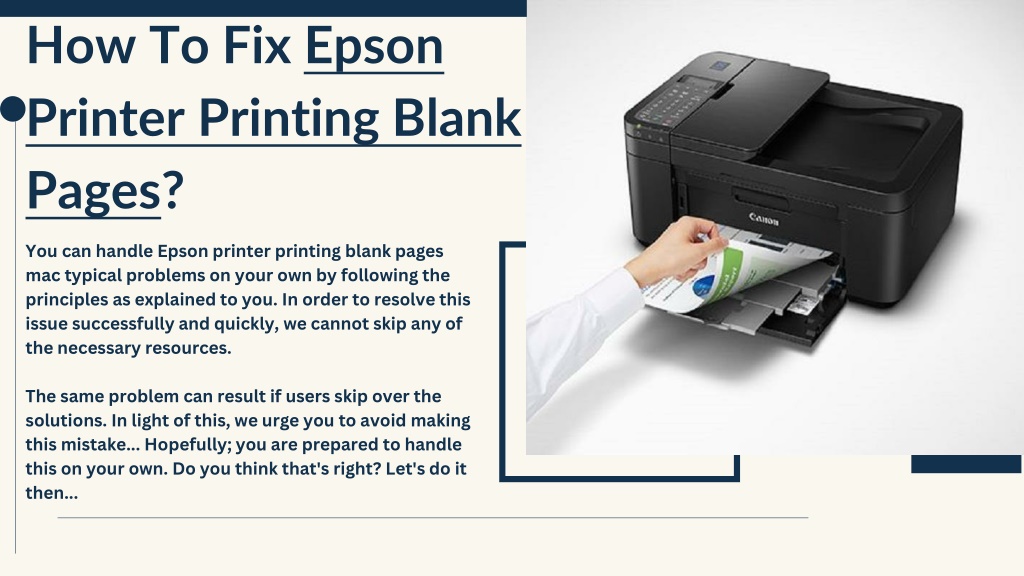 PPT - Epson Printer Prints Blank Pages PowerPoint Presentation, Free ...