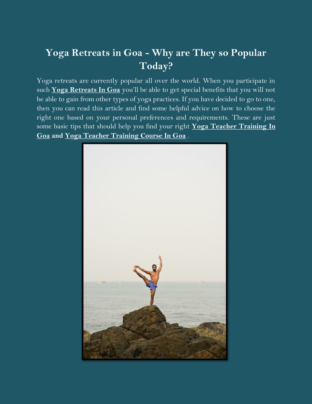 Ppt Yoga Retreats In Goa Why Are They So Popular Today Powerpoint