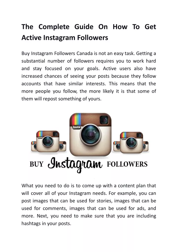 PPT The Complete Guide On How To Get Active Instagram Followers