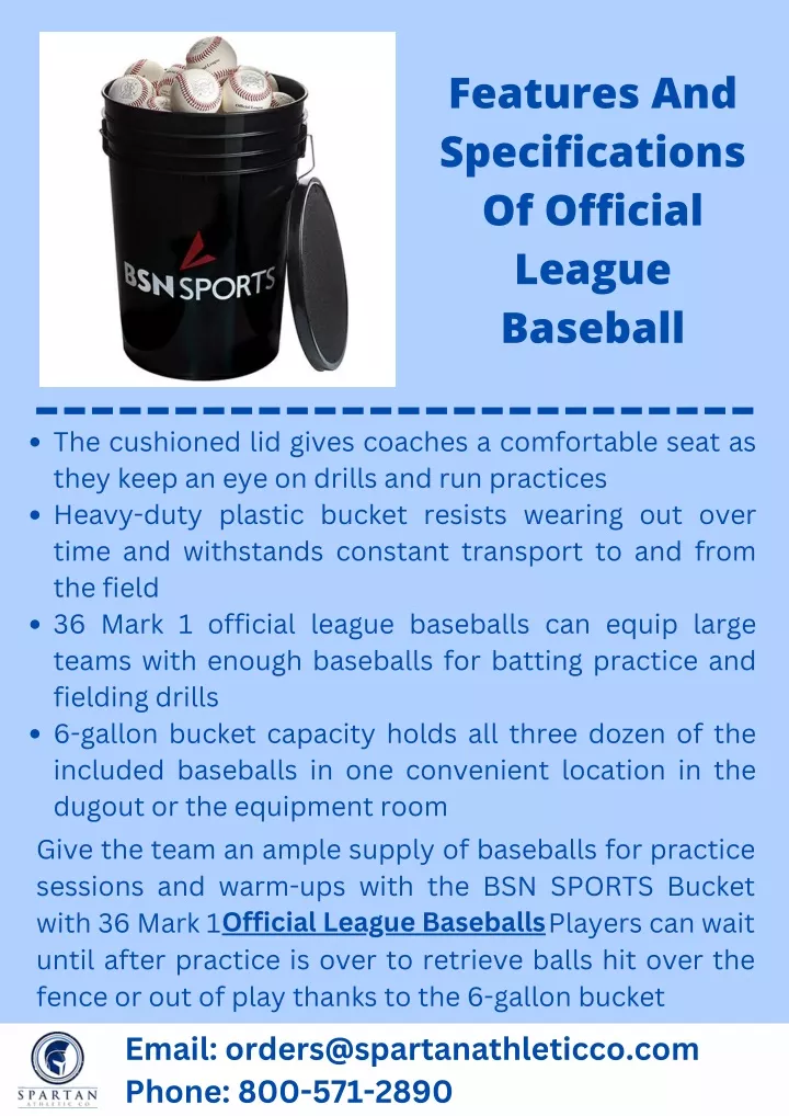 Features And Specifications Of Official League Baseball