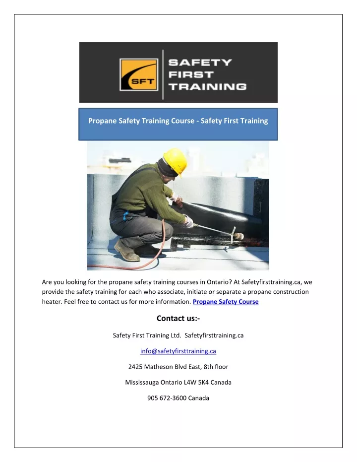 PPT Propane Safety Training Course Safety First Training PowerPoint