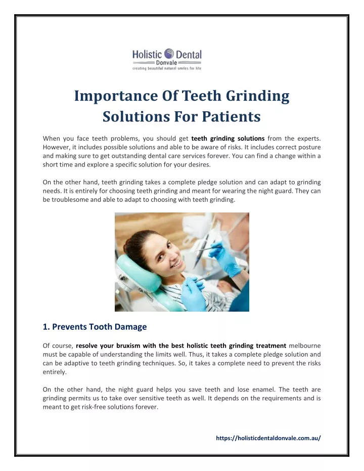 PPT Importance Of Teeth Grinding Solutions For Patients PowerPoint