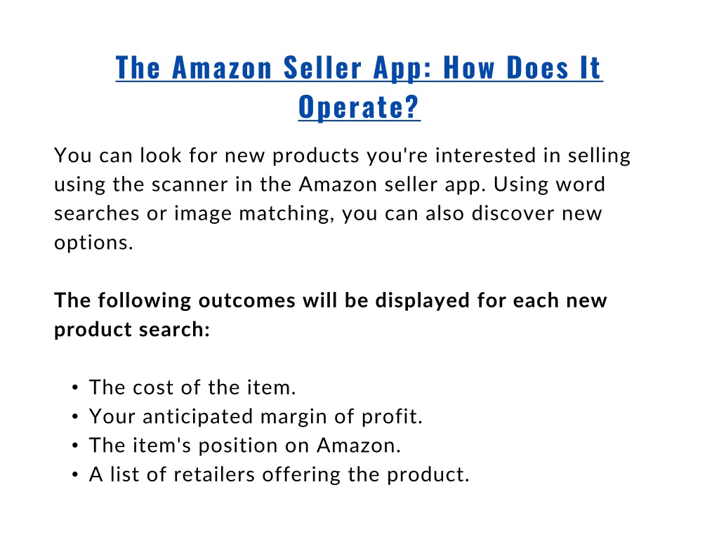 PPT All You Need to Know About the Amazon Seller App PowerPoint