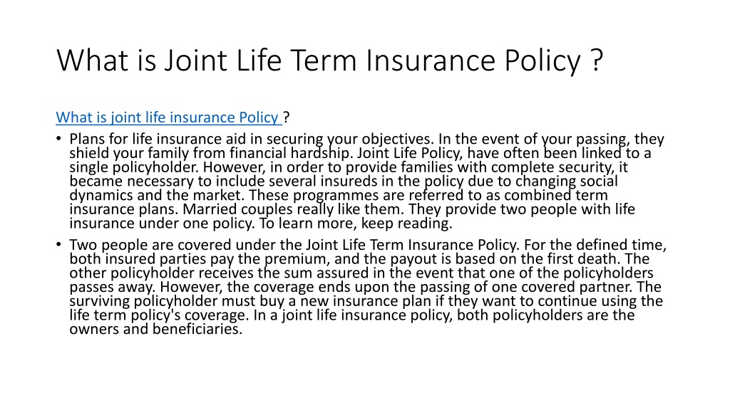 joint-life-insurance-policy-features-pros-cons