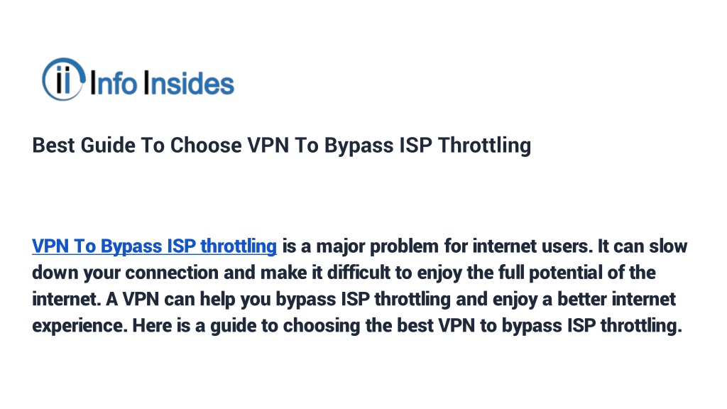 How To Stop Isp Throttling Without Vpn