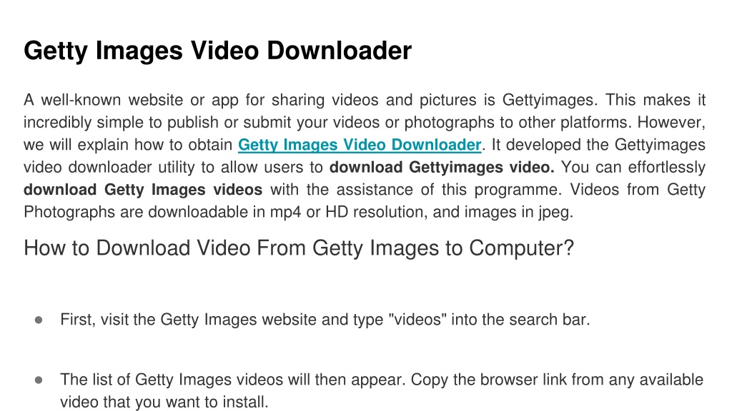 gettyimages video downloader